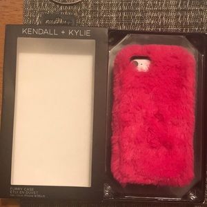 Kendall & Kylie pink fur phone case